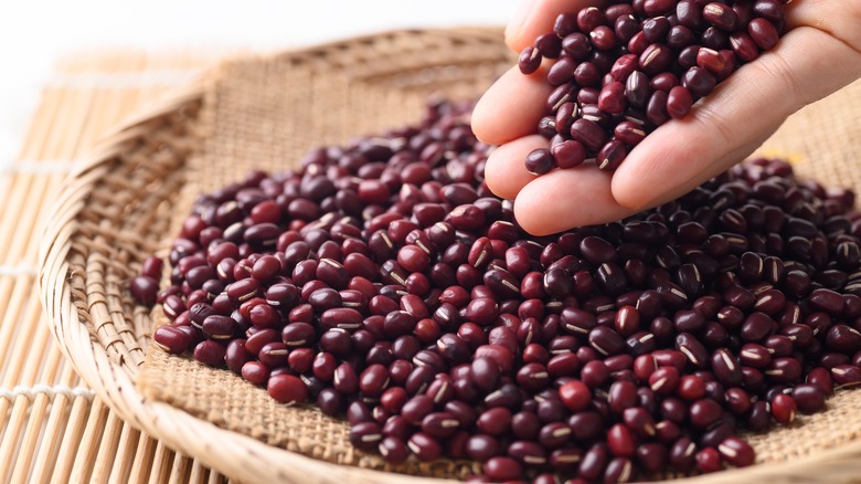 adzuki beans in basket