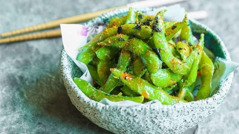 seasoned edamame pods