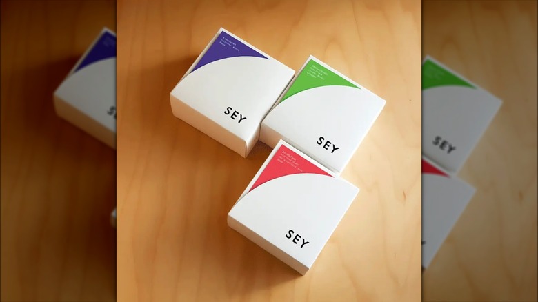 three Sey coffee boxes