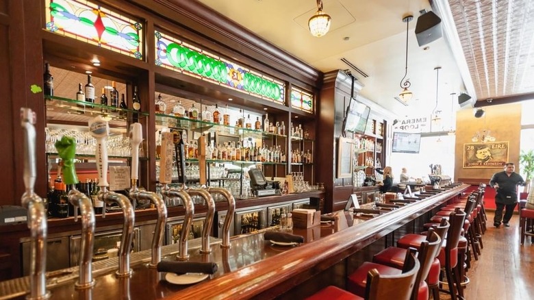 wooden bar interior