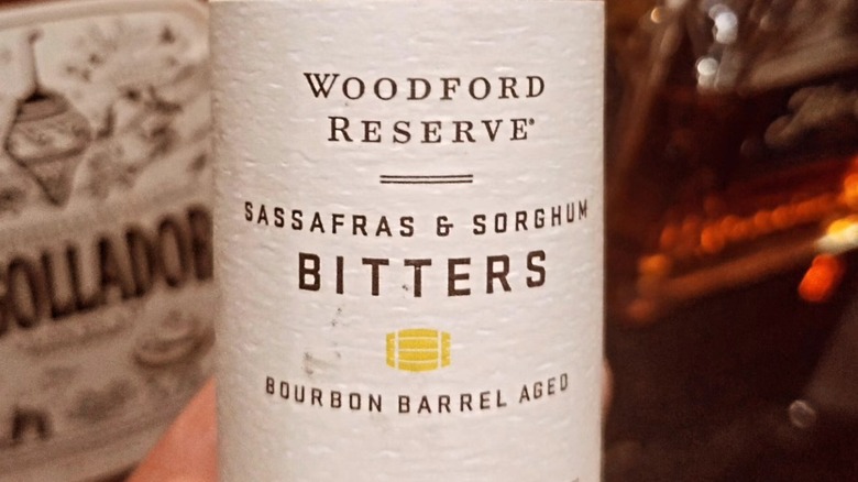 bottle of Woodford Reserve Sassafras and Sorghum bitters