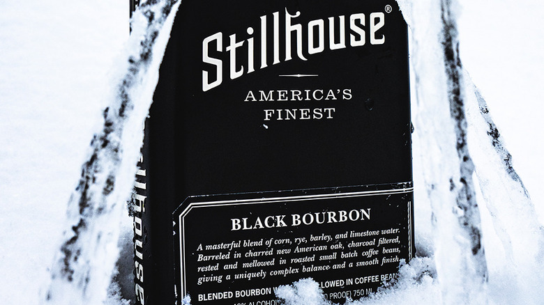 Stillhouse black bourbon in snow