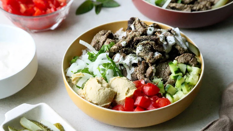Middle Eastern-Spiced Beef Shawarma Bowls