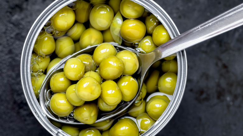 canned green peas