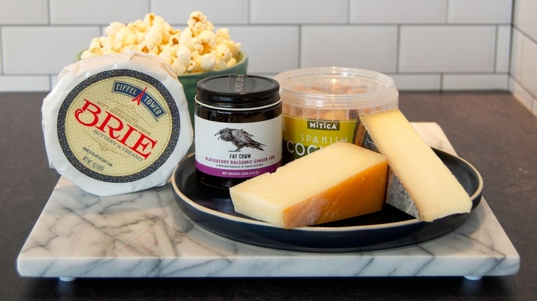 cheese box selection on counter