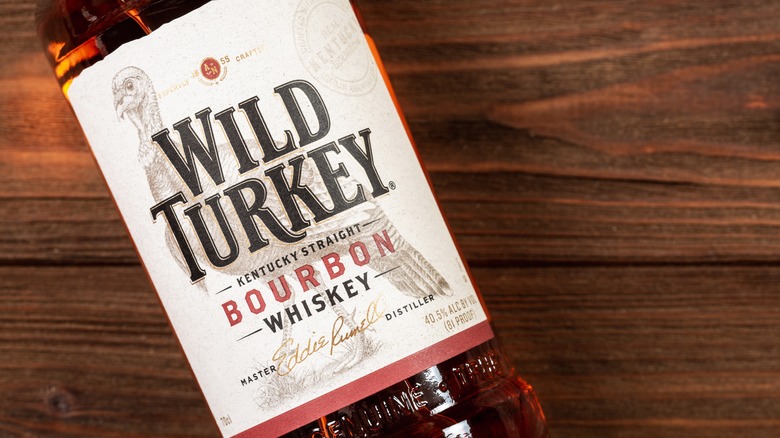 Bottle of Wild Turkey bourbon