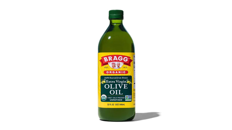 Braggs EVOO on white background