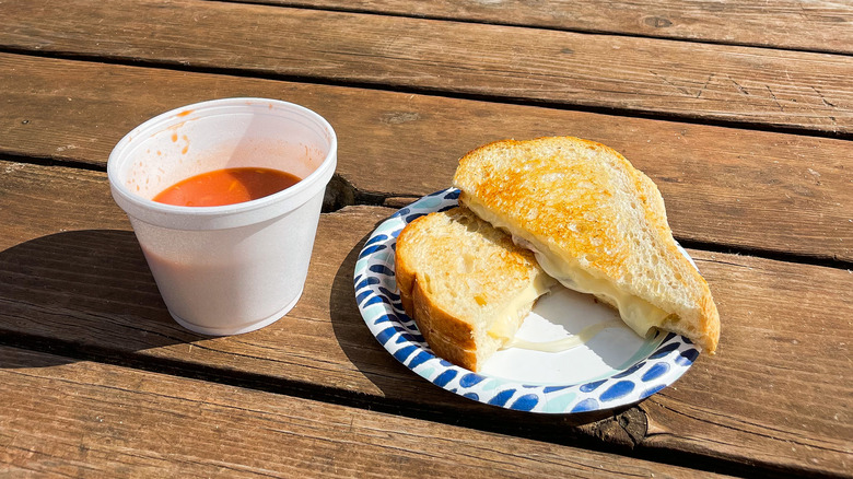 Grilled cheese and tomato soup