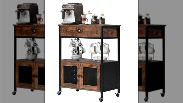 A Catrimown Coffee Cart is on display