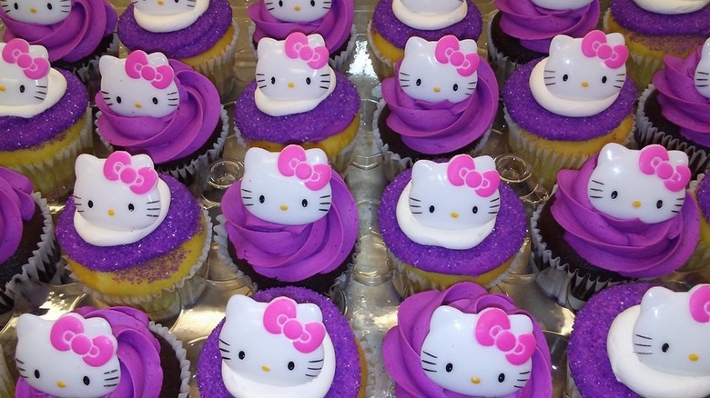 Hello Kitty purple cupcakes at Kroger Bakery