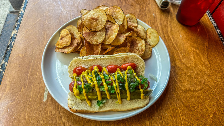 chicago dog at Emmett's