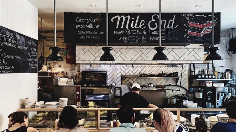 The counter at Mile End