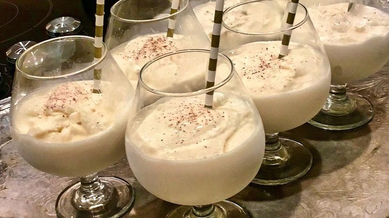 Frozen Brandy Alexander cocktails