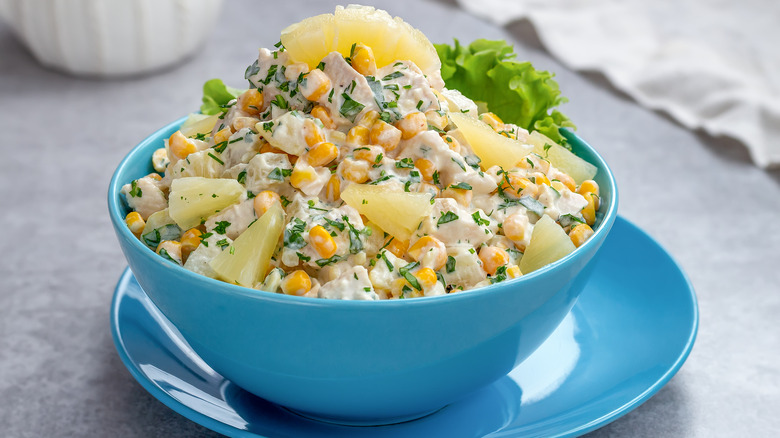 salad with pineapple and mayo