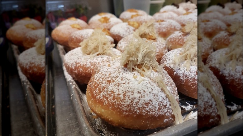 Tray of sufganiyot