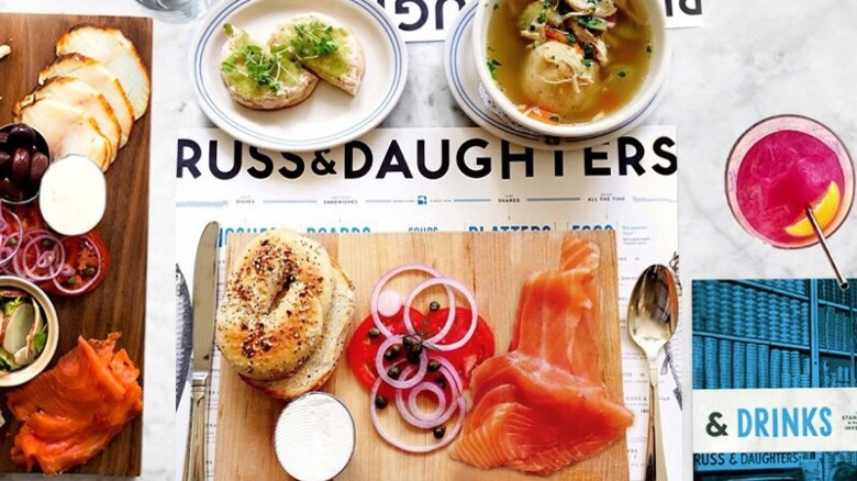 Russ and Daughters food assortment