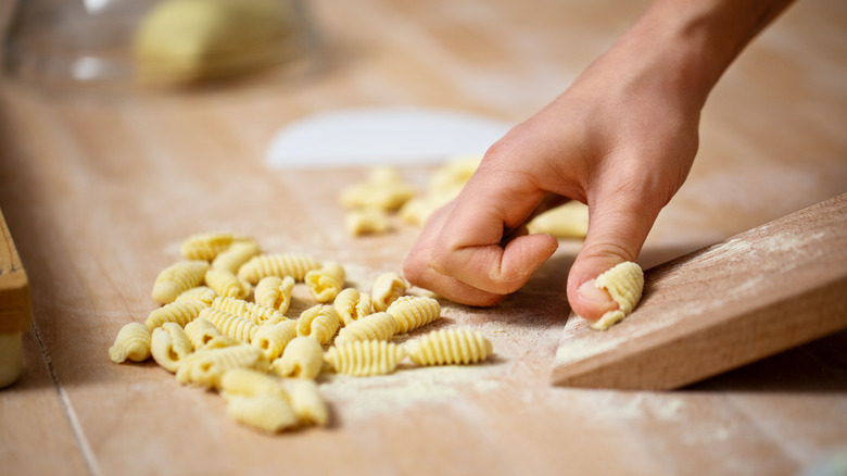 Handmade cavatelli pasta