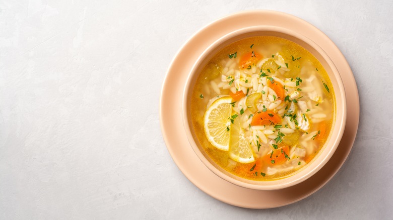 Orzo lemon vegetable soup