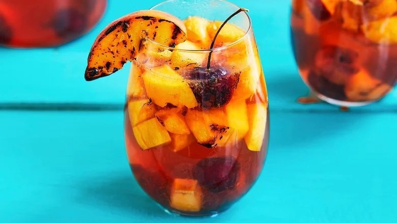 charred peach rosé sangria