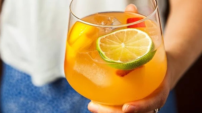 peach jalapeño sangria