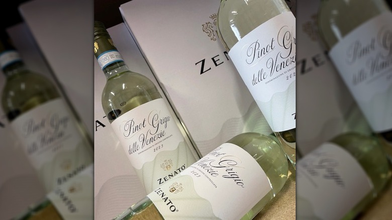 Zenato pinot grigio bottles and a box