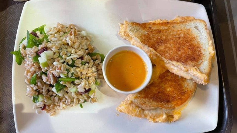 grilled cheese and salad