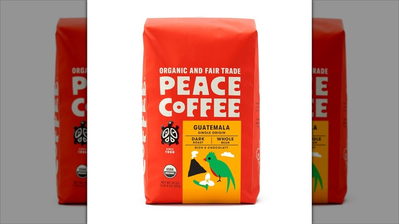 Peace Coffee Guatemala single origin bag on white background