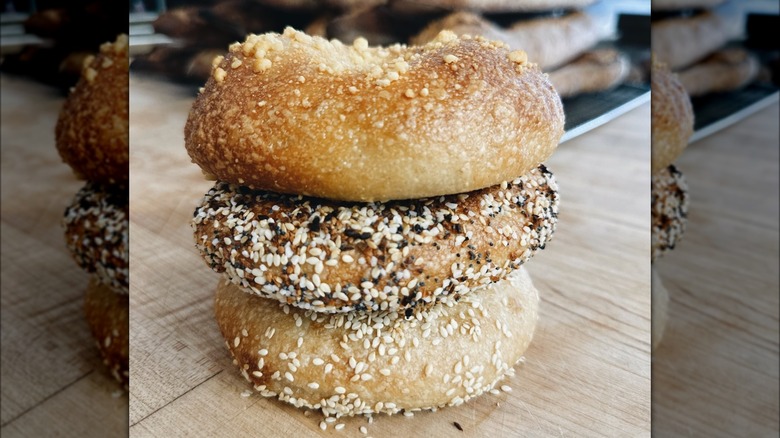 Naturally-leavened Good Bread bagels