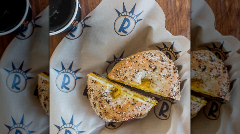 Rosenberg's everything bagel sandwich