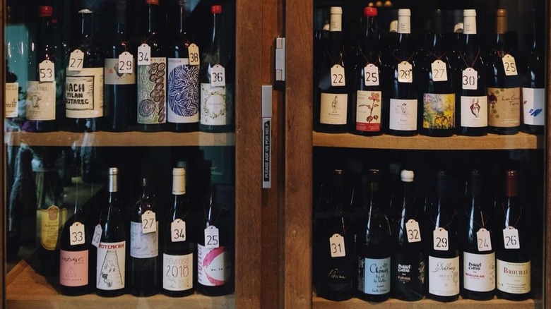 wine bottle selection with prices