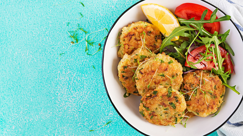 Savory fish fritters