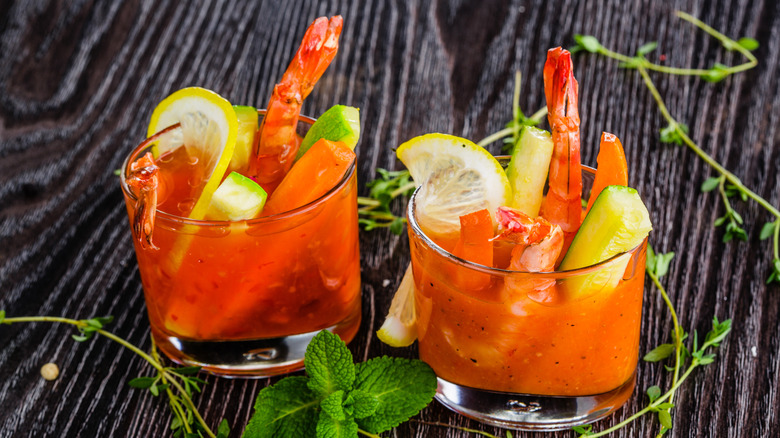 Shrimp in Bloody Mary