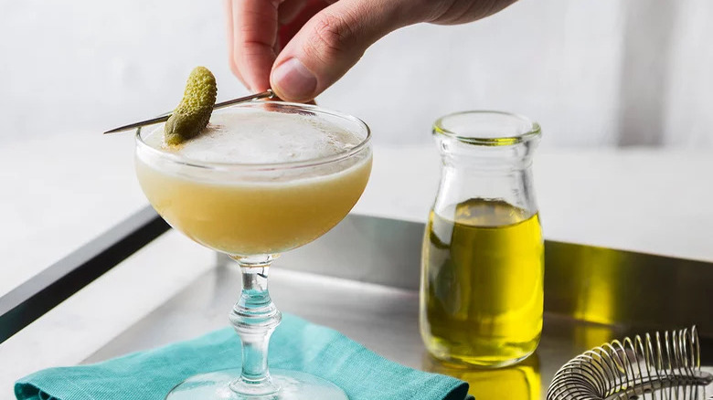 Pickle Juice Whiskey Sour