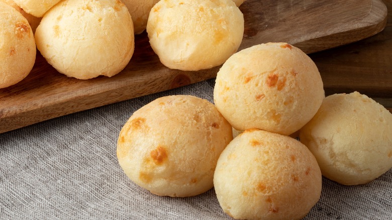 Pile of pão de queijo