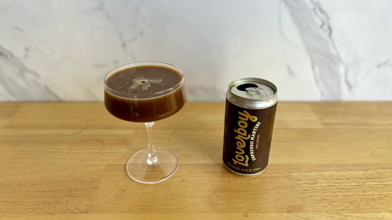 opened can Loverboy espresso martini wine cocktail