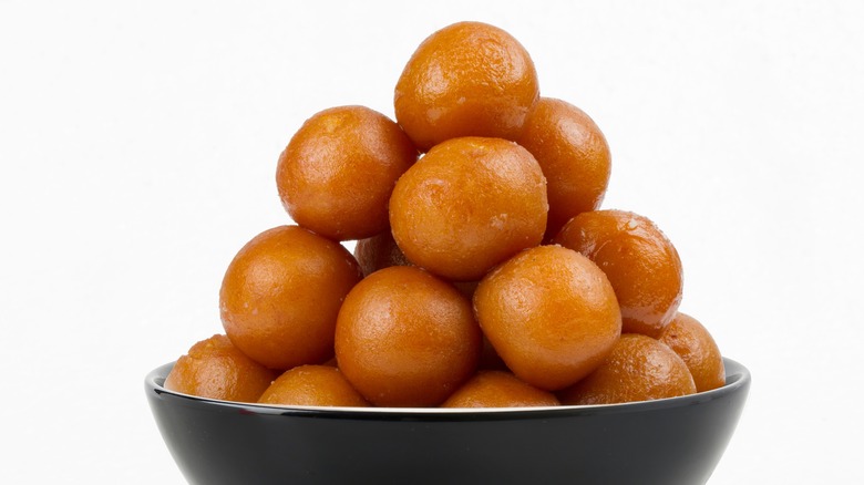 gulab jamun fruit bowl white