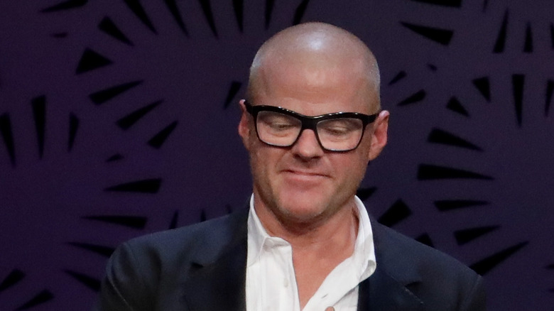 Heston Blumenthal accepting an award