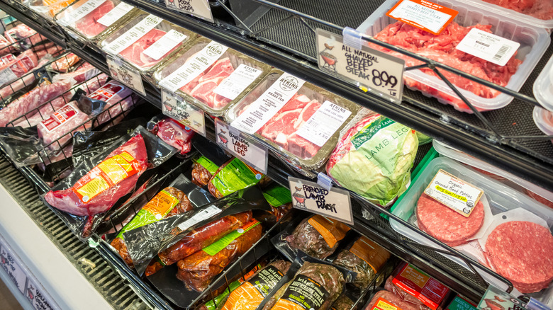 Part of the meat section at Trader Joe's