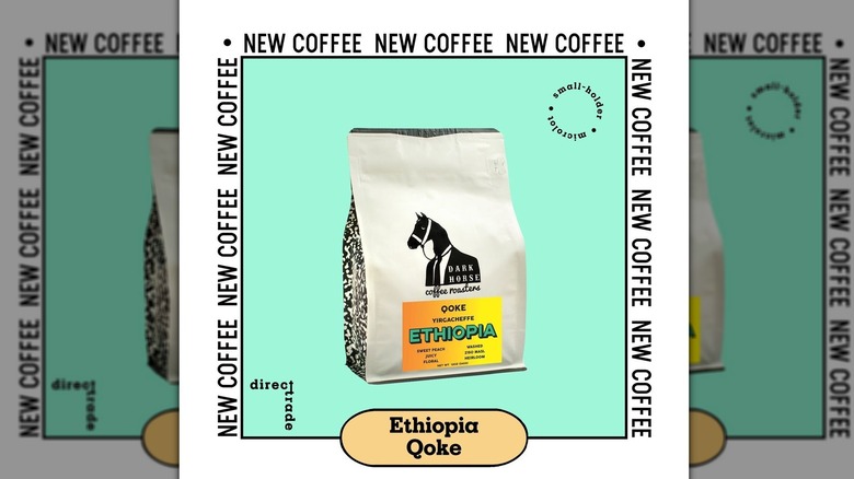 bag of coffee with description