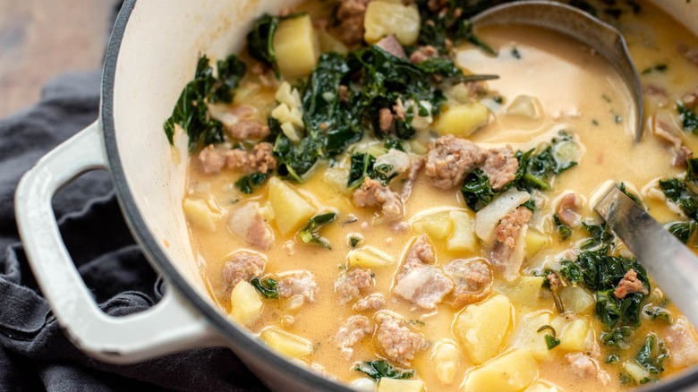 Zuppa Toscana soup in pot