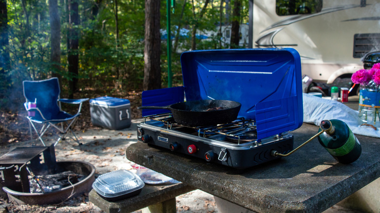 Dual-burner camp stove 