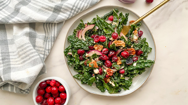 Tuscan Kale and Cranberry Salad