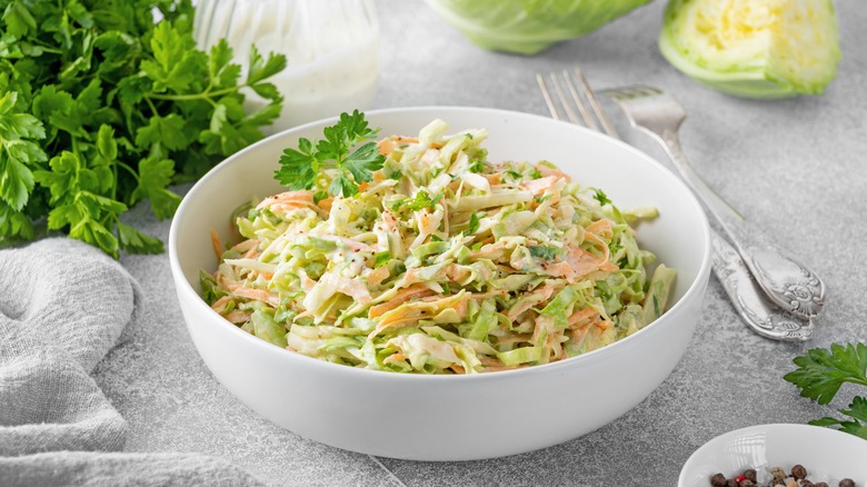 Bowl of traditional slaw