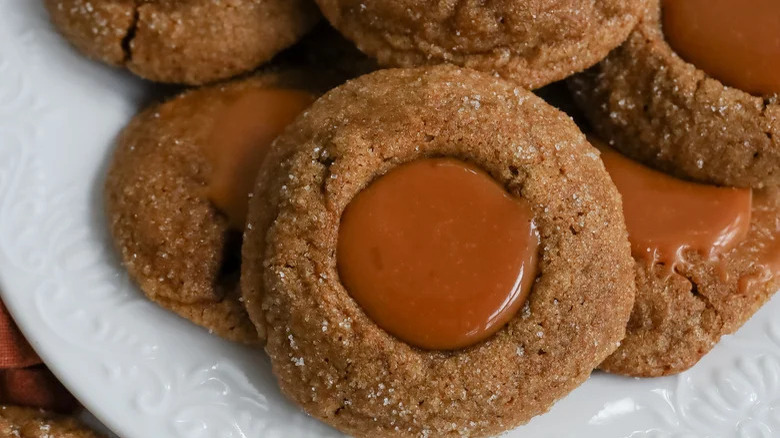 Salted caramel ginger cookies