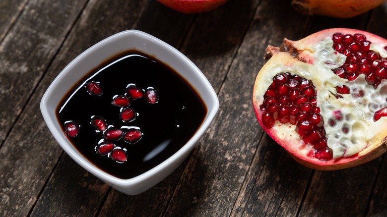 pomegranate molasses in bowl