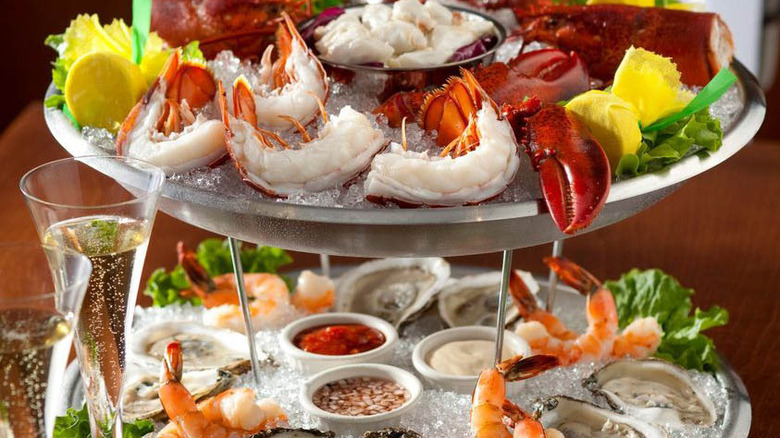 chilled seafood tower