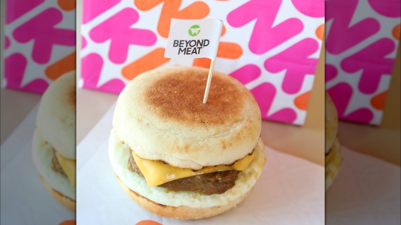 Dunkin's Beyond Meat Sausage breakfast sandwich