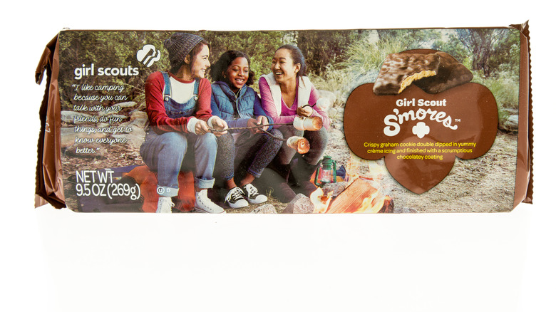 Box of Girl Scout S'mores cookies