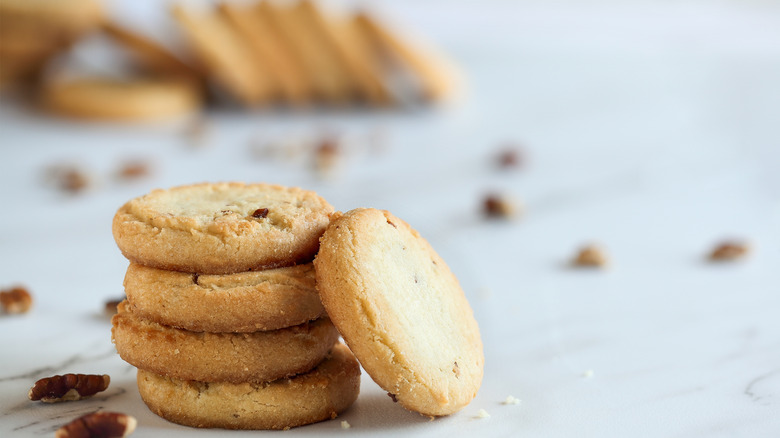 Stack of pecan sandies