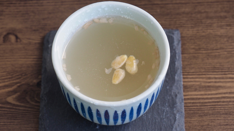 cup of sikhye on table 